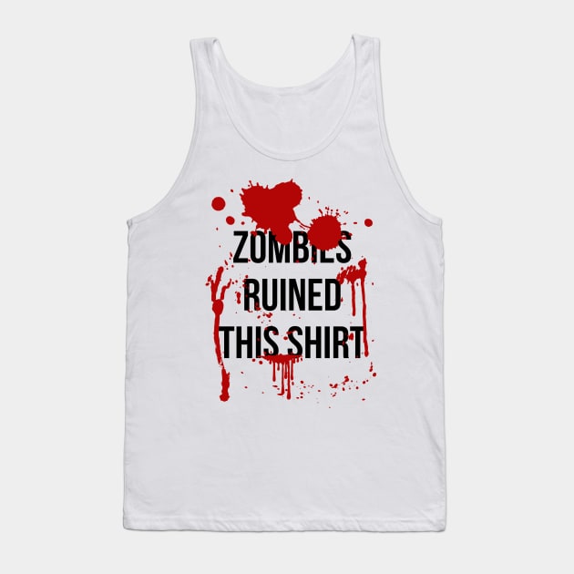 Zombie Attack Blood Splatter Tank Top by HotHibiscus